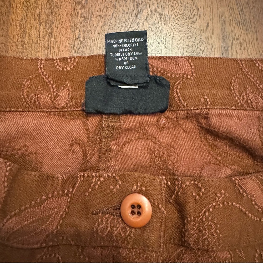 Multiples Terracotta Embroidered Slacks/Pants - Picture 6 of 9
